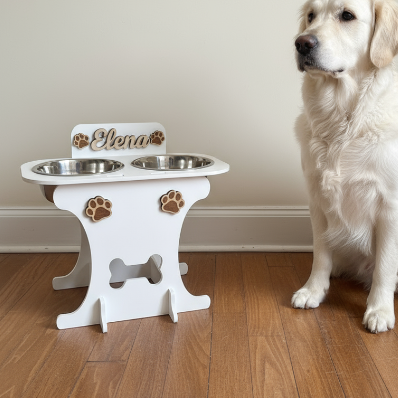 Migliora la postura e la digestione del tuo pet con il nostro porta ciotole personalizzabile