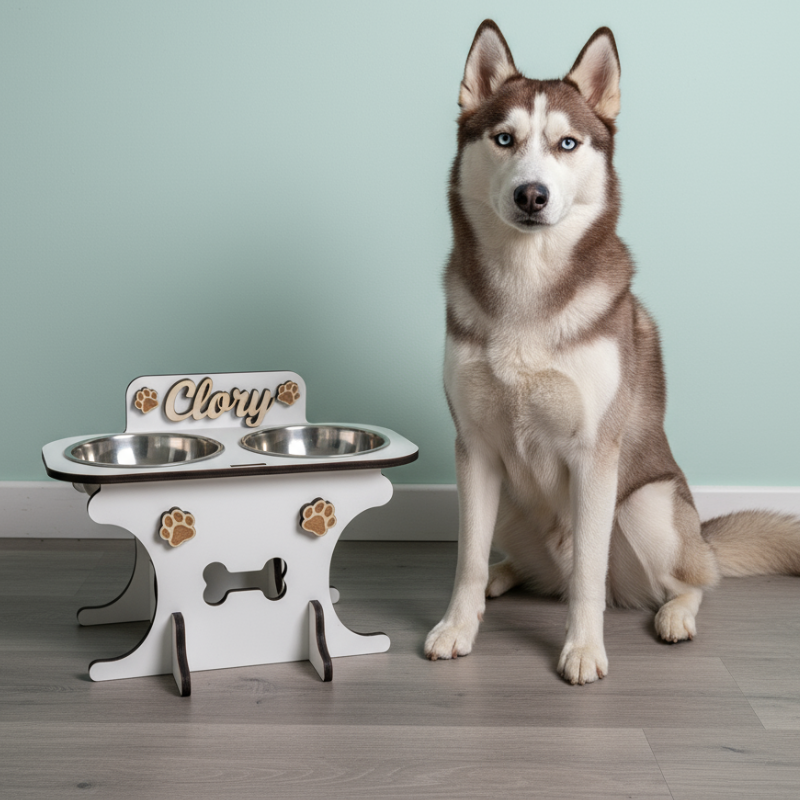 Migliora la postura e la digestione del tuo pet con il nostro porta ciotole personalizzabile