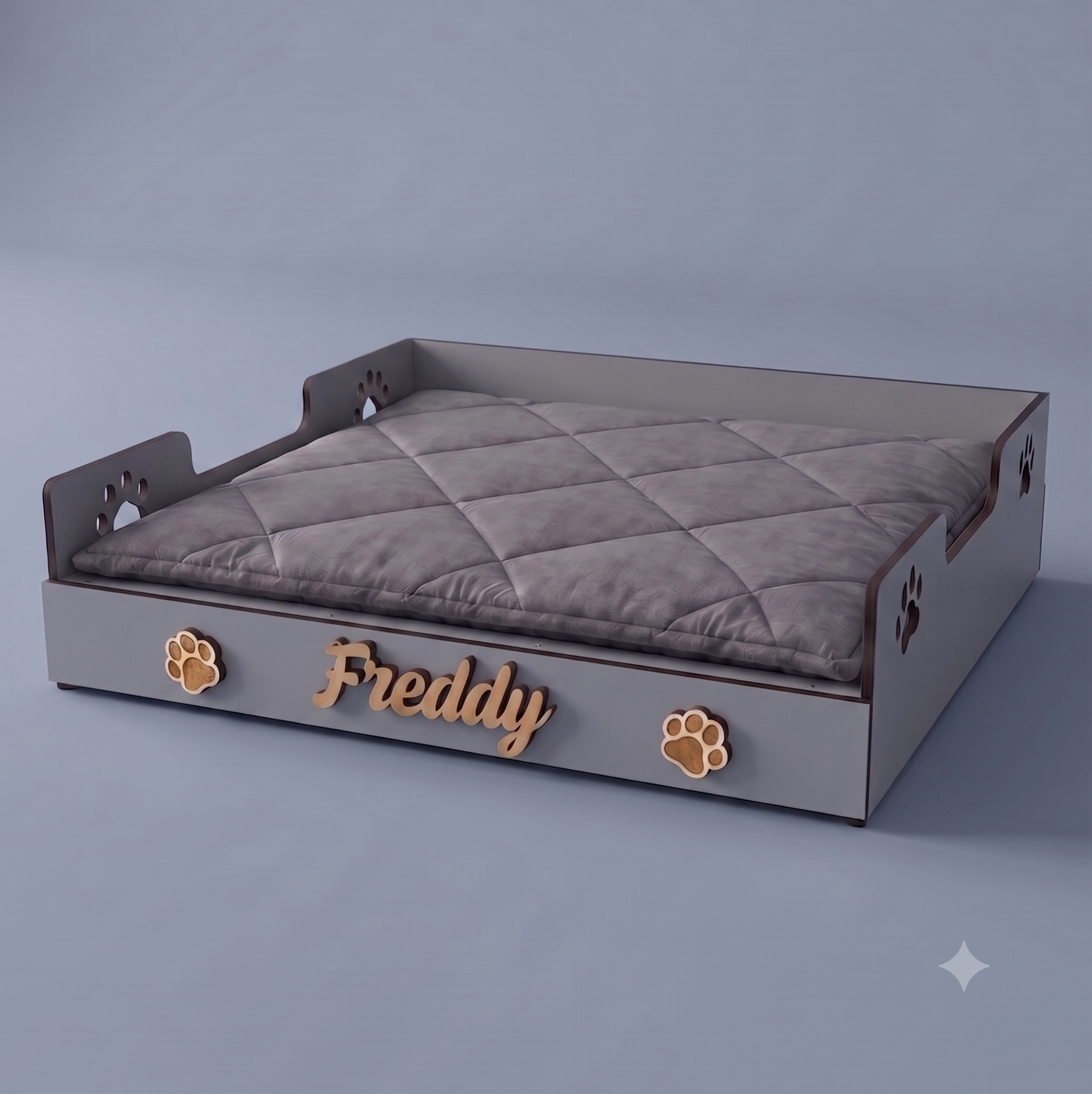 Cuccia/lettino personalizzato su misura con cuscino integrato