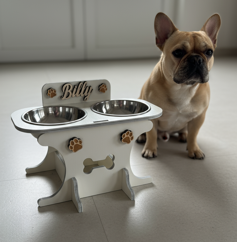 Migliora la postura e la digestione del tuo pet con il nostro porta ciotole personalizzabile